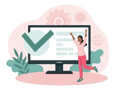 Concept of completed task Stock Illustration