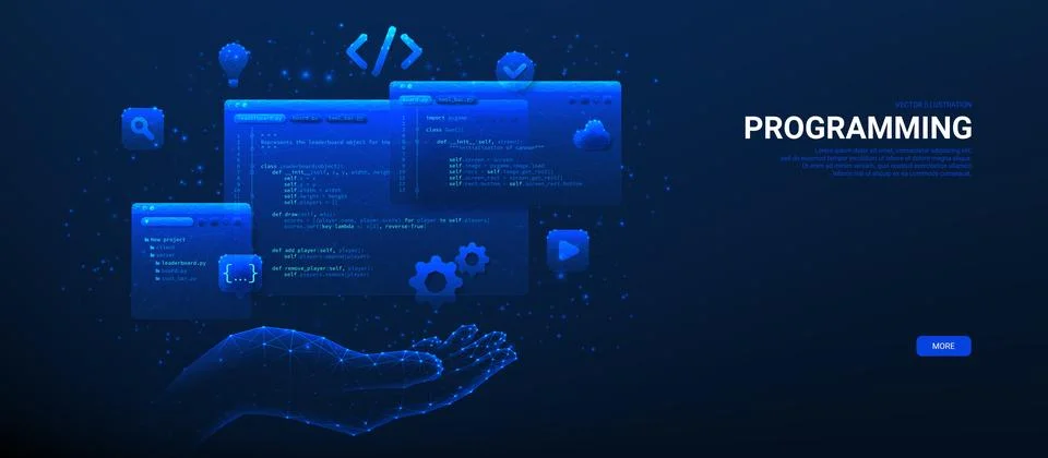 Concept of computer engineering or developing Stock Illustration