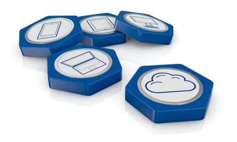 Concept of computer network Illustrazione stock