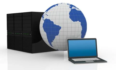 Concept of computer network Stock Illustration