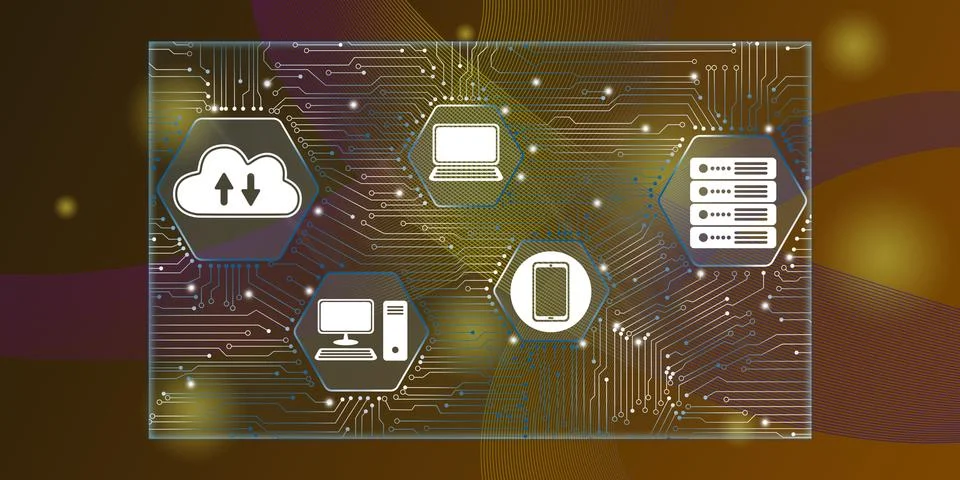 Concept of computer network Stock Illustration