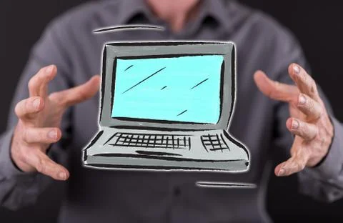 Concept of computer 스톡 사진