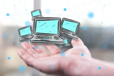 Concept of computer 스톡 사진