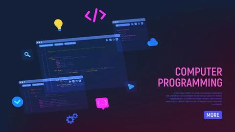 Concept of computer programming Stock Illustration