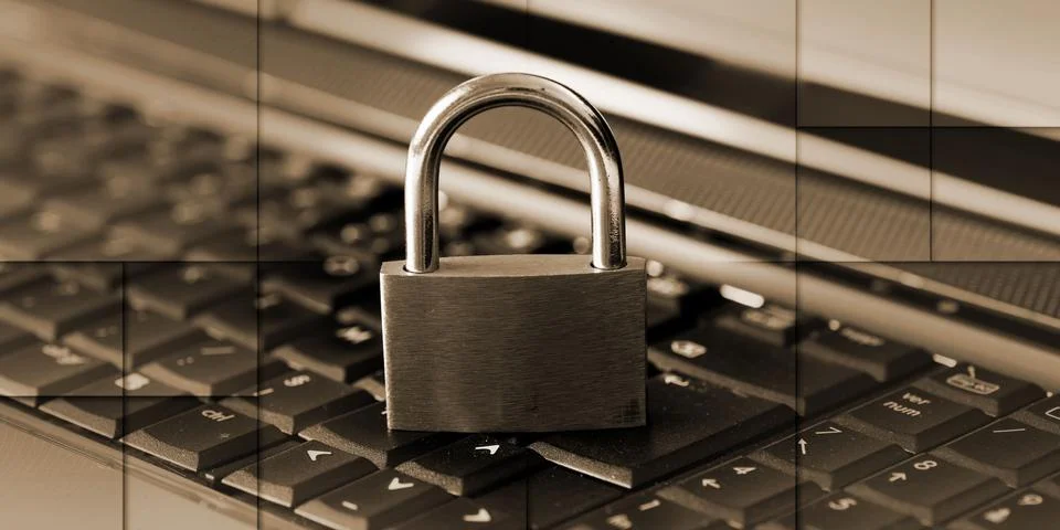 Concept of computer security, geometric pattern 写真素材