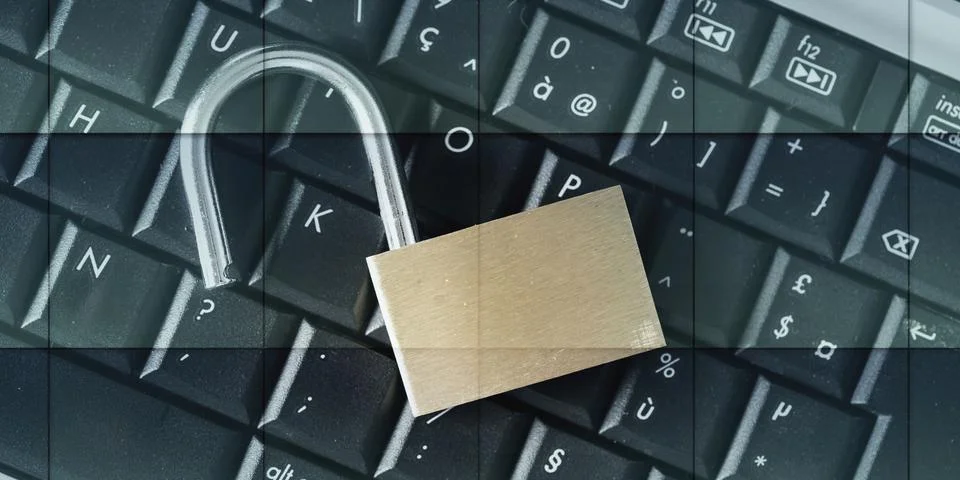 Concept of computer security, geometric pattern 写真素材