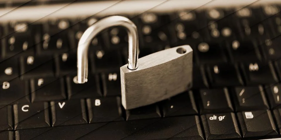 Concept of computer security, geometric pattern 写真素材