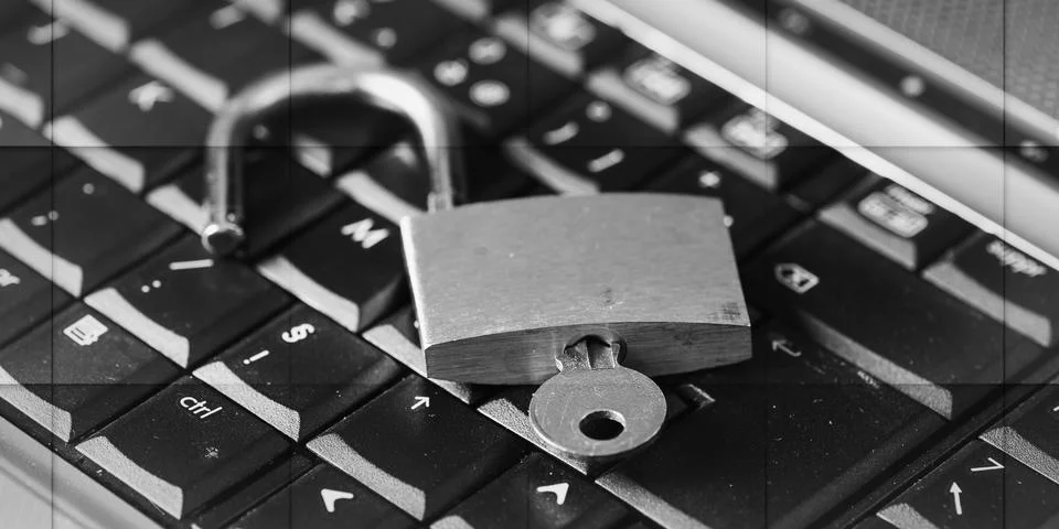 Concept of computer security, geometric pattern 스톡 사진