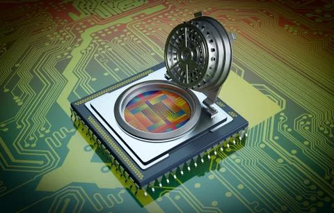 Concept of computer security Stock Illustration