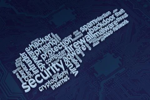 Concept of computer security 스톡 일러스트
