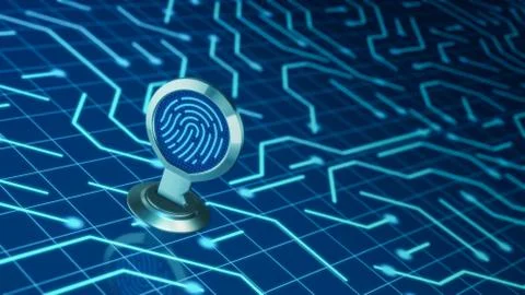 Concept of computer security Illustrazione stock