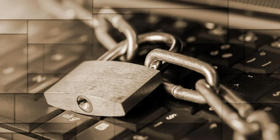 Concept of computer security, light effect, geometric pattern 스톡 사진