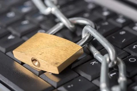 Concept of computer security 库存照片