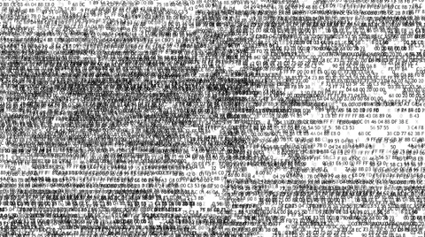 Concept of computer security. The skull of the hexadecimal code. Pirate online Stock Footage 63517613