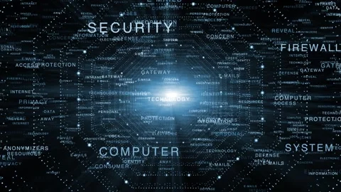 Concept computer tech word cloud digital space animation Stock Footage 337513417