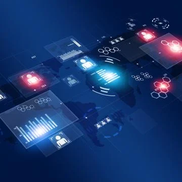 Concept Computer Technology Interface Stock Illustration