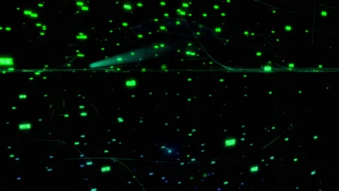 Concept of computer technology of internet of things IOT and big data exchange Stock Footage 165357299