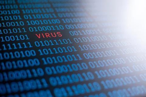 Concept of computer virus Stock Photos