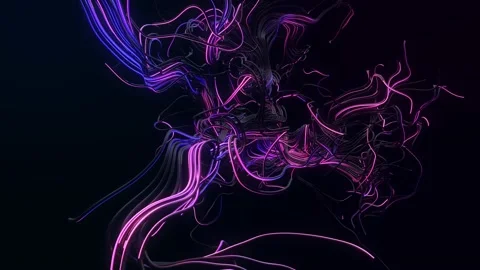 Concept of computing neural network, artificial intelligence, AI. 4k abstract Stock Footage 148294680