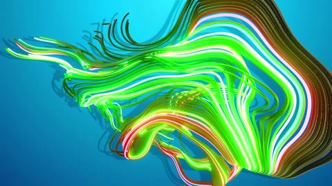 Concept of computing neural network, artificial intelligence. 4k abstract looped Stock Footage 178140223