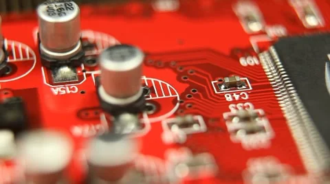 Concept Conceptual Digital Electronic Hardware Board Printed Cells Connecting Stock Footage 8765415