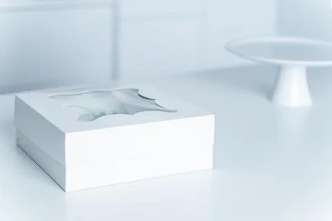 Concept confectioner, packaging, delivery Stock Photos