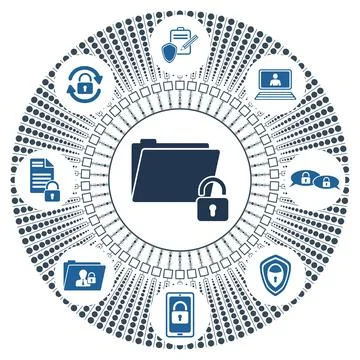 Concept of confidential data 스톡 일러스트