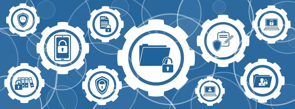 Concept of confidential data Stock Illustration