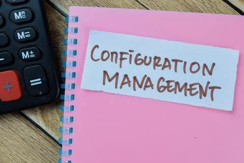 Concept of Configuration Management write on sticky notes 스톡 사진