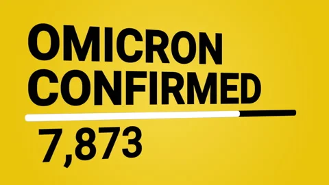 Concept Of Confirmed Omicron Cases Data, New Variant Of Coronavirus Infection 스톡 동영상 166246977
