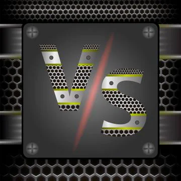 Concept of Confrontation, Final Fighting. Versus VS Letters Fight Background Stock Illustration