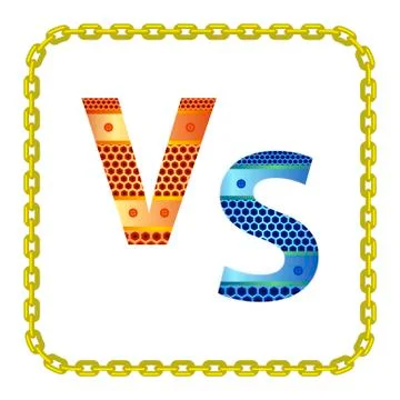 Concept of Confrontation, Final Fighting. Versus VS Letters Fight Background Stock Illustration