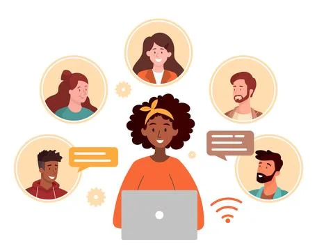 Concept of connected Stock-Illustration