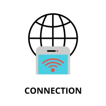 Concept of connection, vector illustration Ilustração Stock
