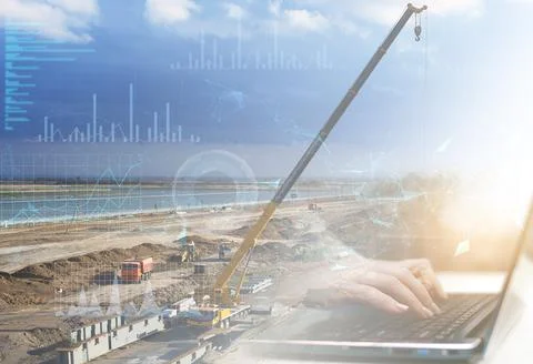 The concept of construction, processing and analysis of the obtained data usi Stock Photos