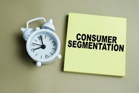 Concept of consumer segmentation write on sticky notes Stock Photos