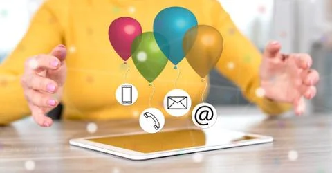 Concept of contact Stock-Fotos