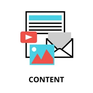 Concept of content, vector illustration Illustrazione stock
