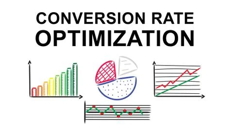 Concept of conversion rate optimization Stock Illustration