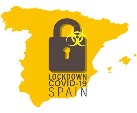 Concept Coronavirus. spain map. Vector Corona virus outbreak with Spain map.  Illustrazione stock