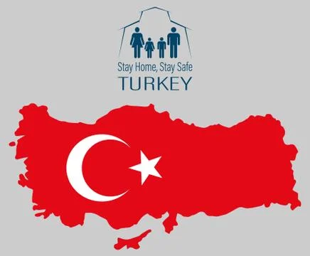 Concept Coronavirus. Turkey map. Vector Corona virus outbreak with Turkey map Illustrazione stock