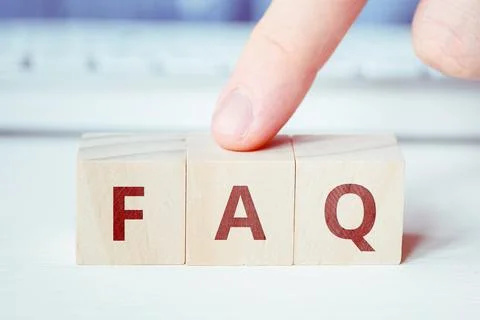 The concept of the correct answer to frequently asked questions Foto stock