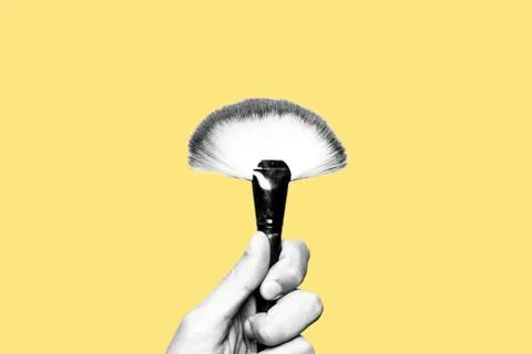 Concept of cosmetic, need to have makeup, addicted to make up Stock Photos