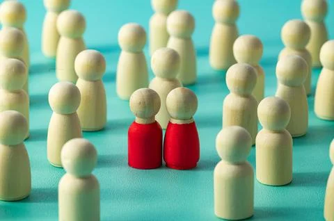 Concept of a couple and union between two people. Stock Photos