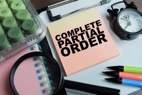 Concept of CPO - Complete Partial Order write on sticky notes Stock Photos