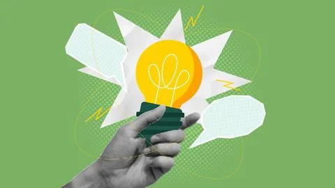 Concept of creative idea or brainstorm Stock Illustration