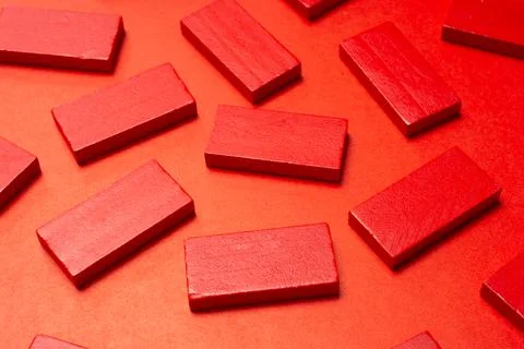 Concept creative, logical thinking, art. the domino   concept for business Stock Photos