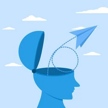 Concept Creative mindset, think for business problem concept solution. Stock Illustration