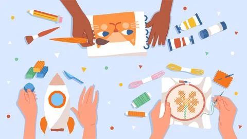 Concept of creative workshop Stock Illustration