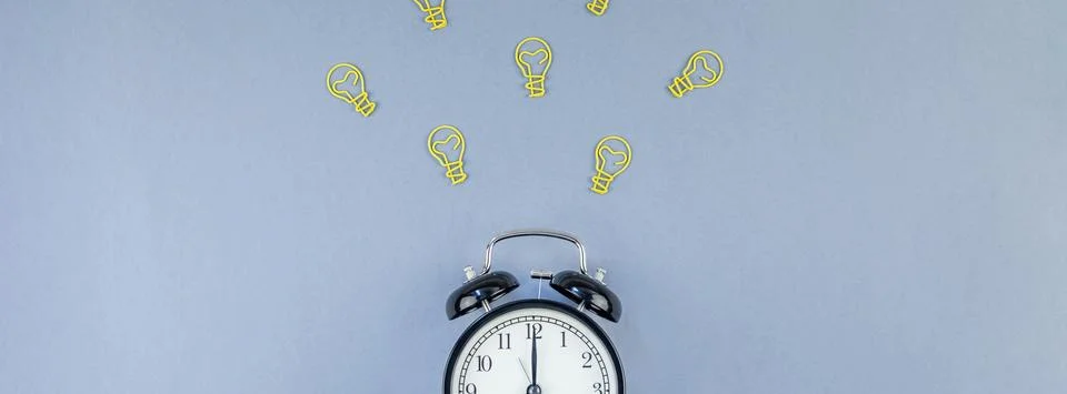 Concept of creativit? work on blue background Stock Photos